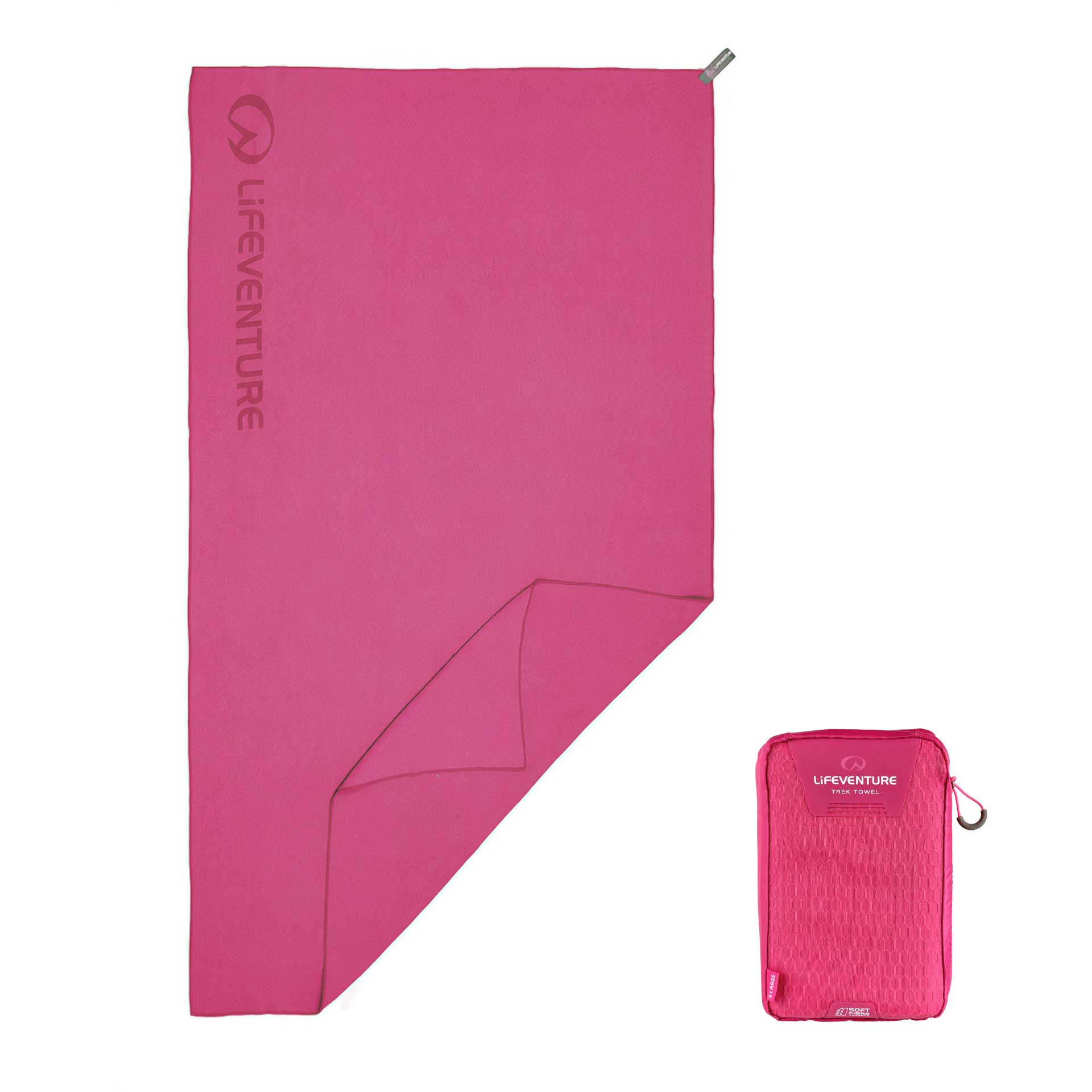 SoftFibre Pink Travel Towel