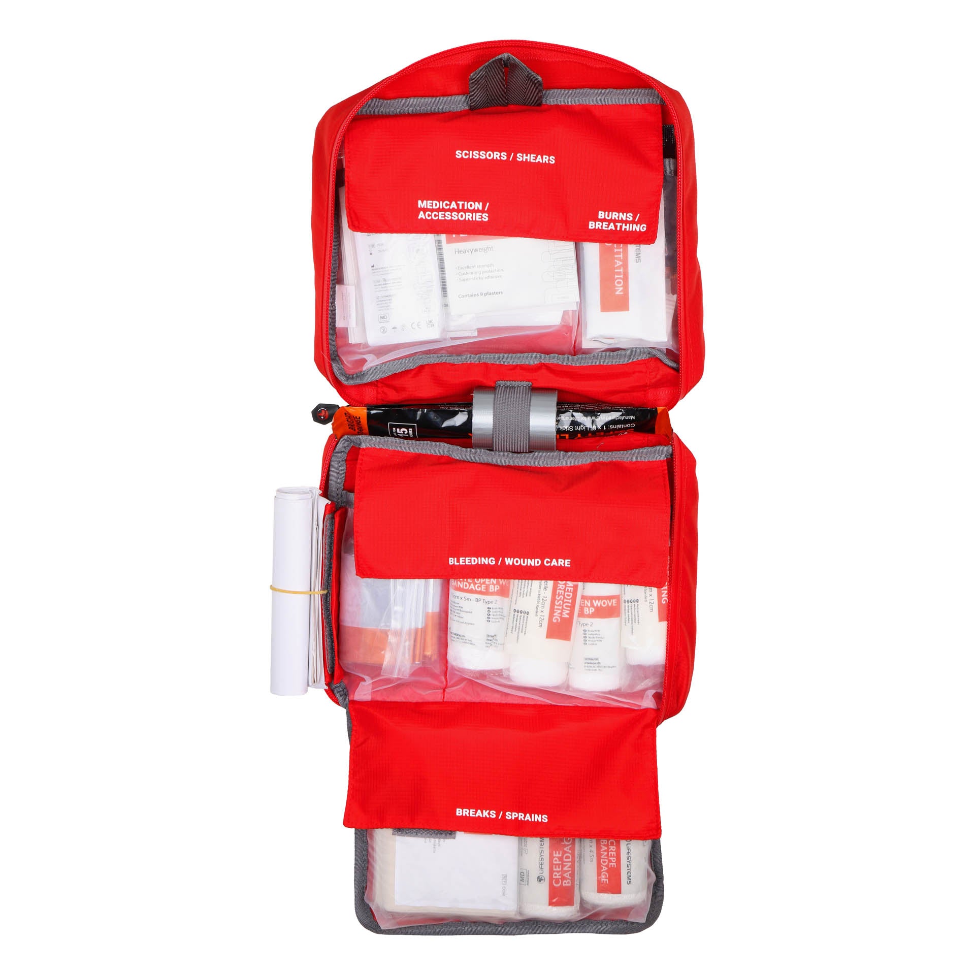HTI Brand 15-Piece First Aid Kit – Emergency Survival Set For Camping, Hiking & Outdoor Adventures