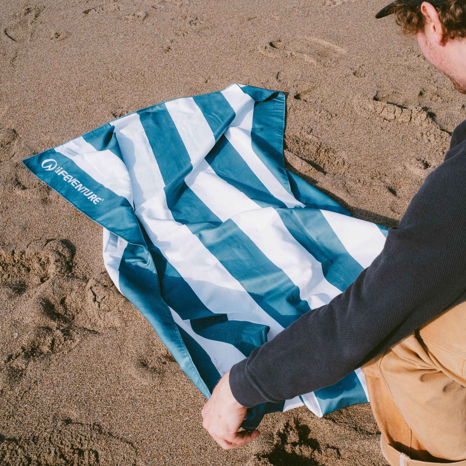 SoftFibre Recycled Towels - variant[Blue Stripe]