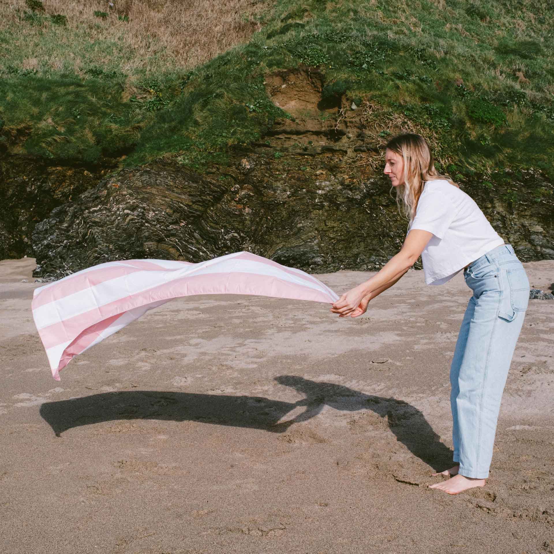 SoftFibre Recycled Towels - variant[Pink Stripe]