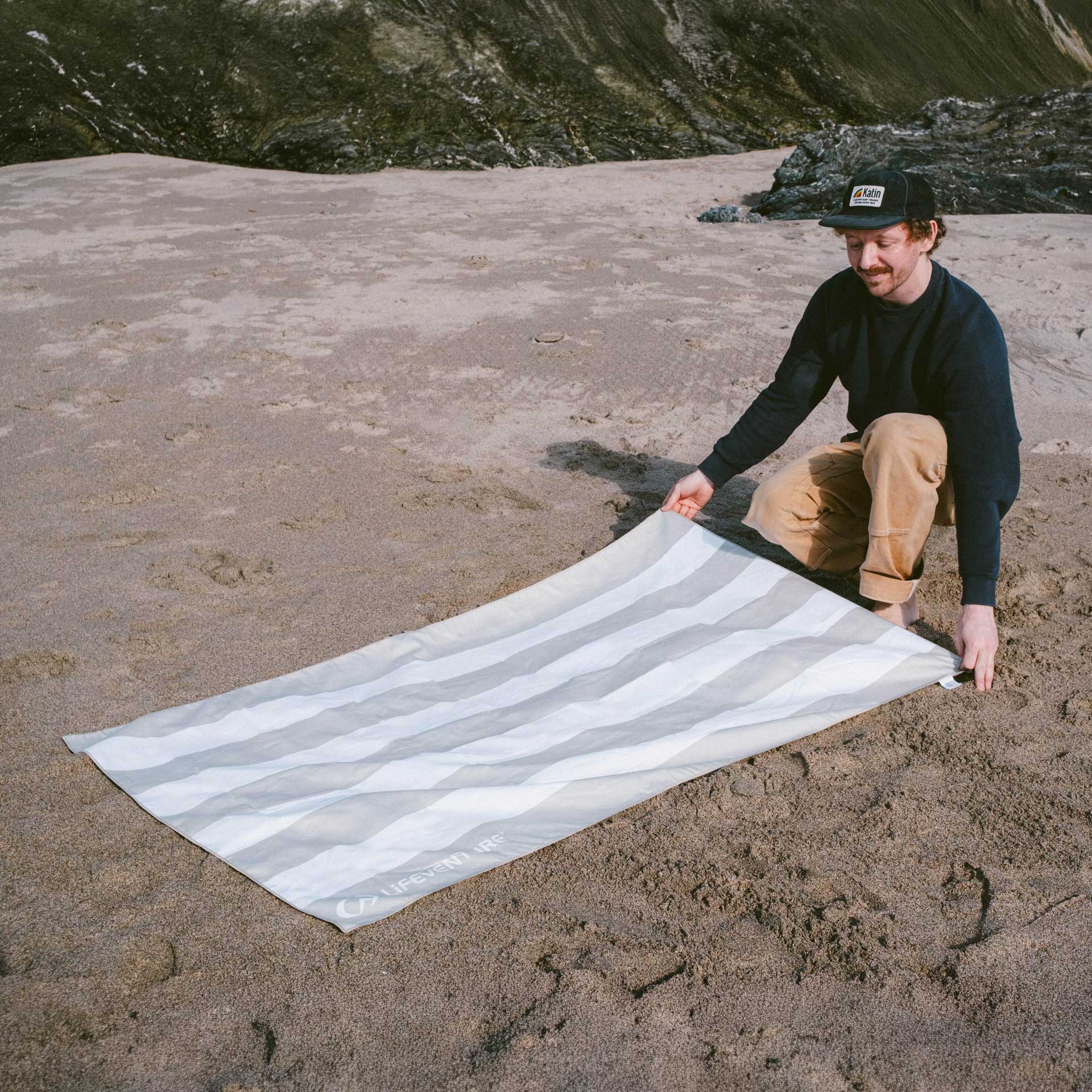 SoftFibre Recycled Towels - variant[Beige Stripe]