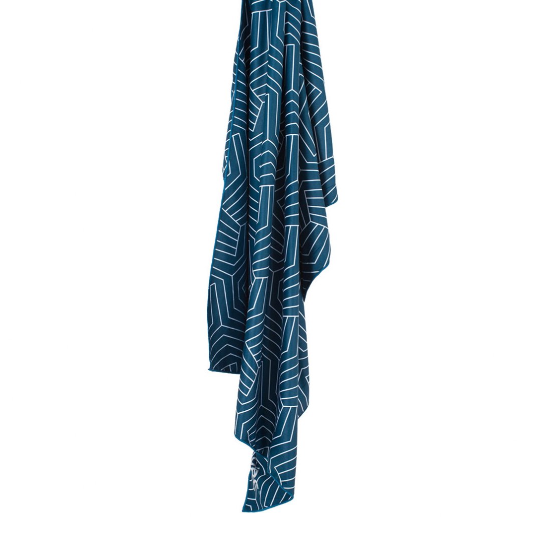 SoftFibre Recycled Towels - variant[Geometric Navy]