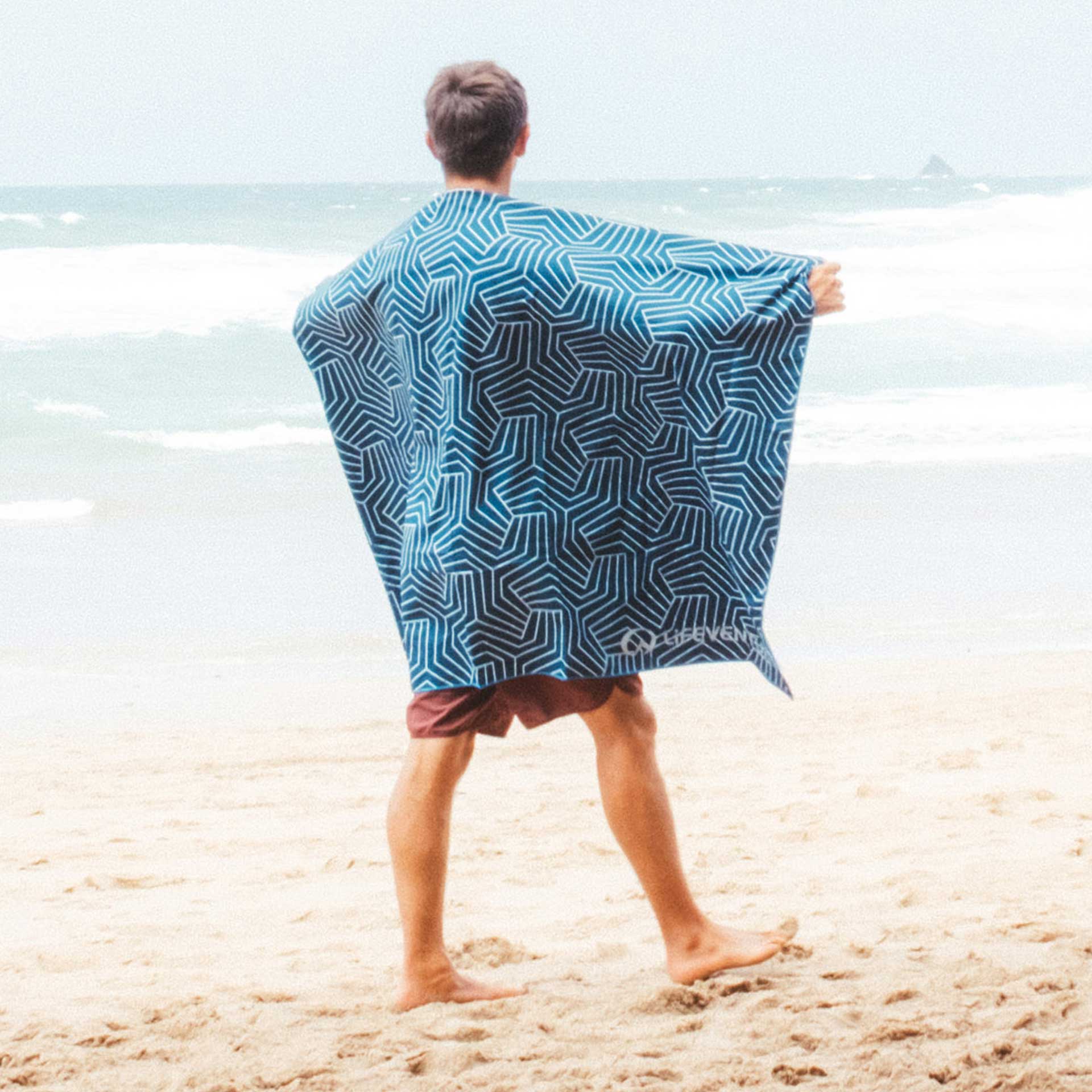 SoftFibre Recycled Towels - variant[Geometric Navy]