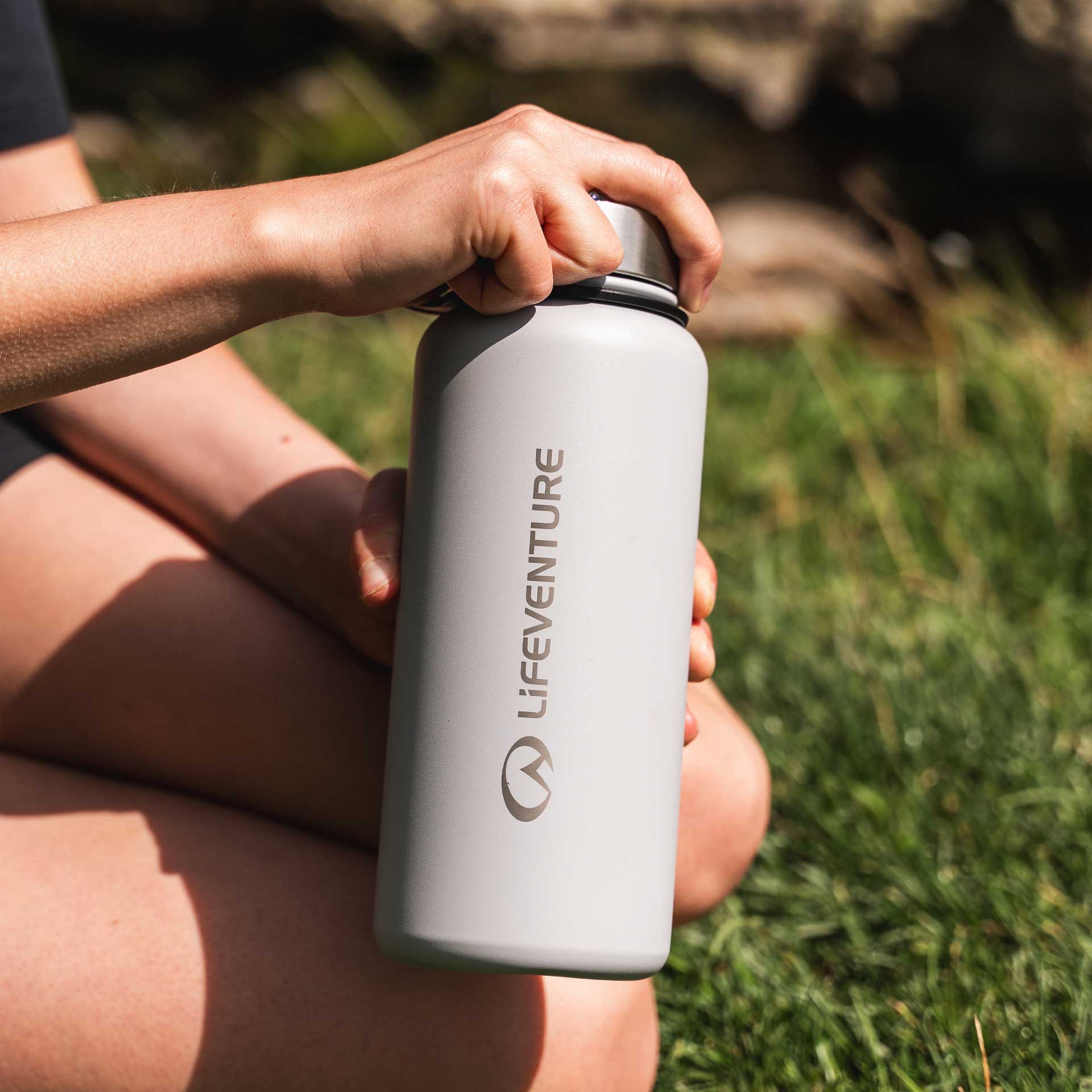 Stainless Steel Flask 1000ml - variant[Matt Light Grey]