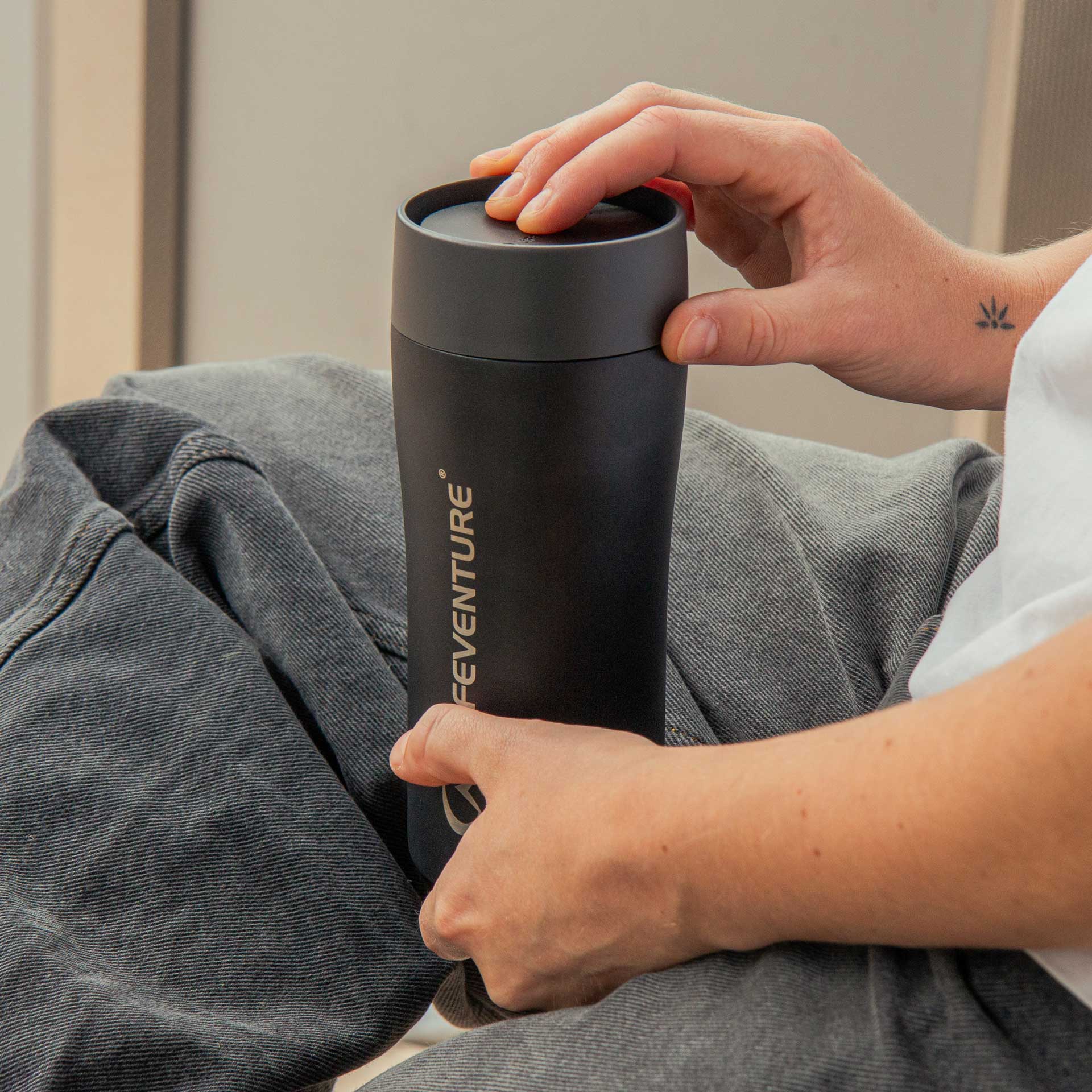 One-Touch Thermal Mug - variant[Black]