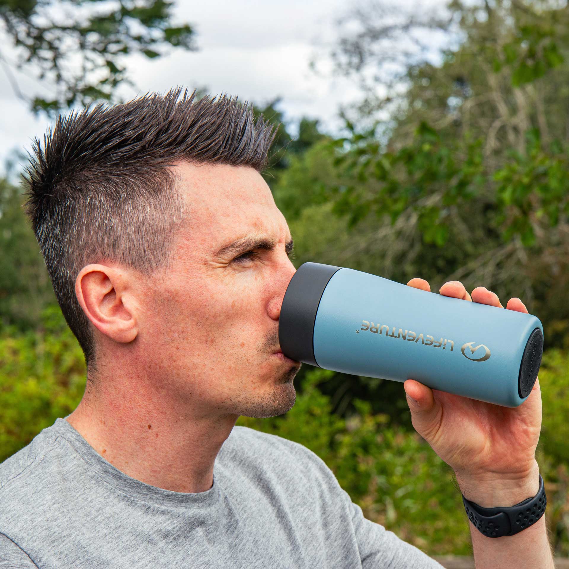 One-Touch Thermal Mug - variant[Ice Blue]